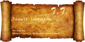 Teveli Teobalda névjegykártya